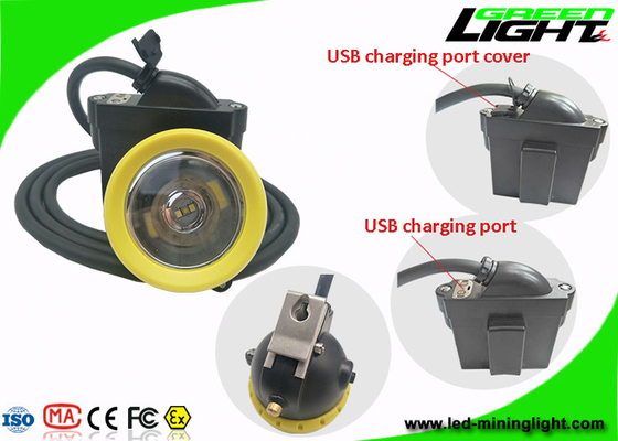 Lampu Pertambangan LED Bawah Tanah Anti Explosive 10000 Lux Brightness Silicon Button Cap