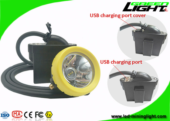 10000 Lux Brightness LED Mining Light Lampu Depan Isi Ulang Bawah Tanah Dengan Pengisian USB