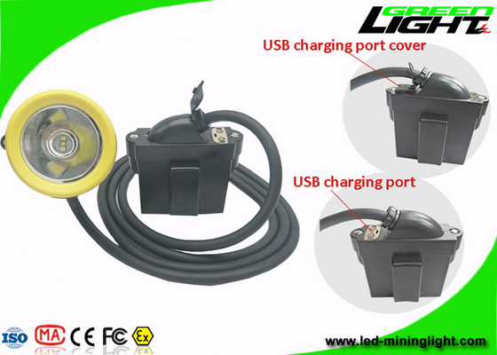 Hard Hat Rechargeable Miners Headlamp USB Charging 1.67W dengan Kecerahan Kuat