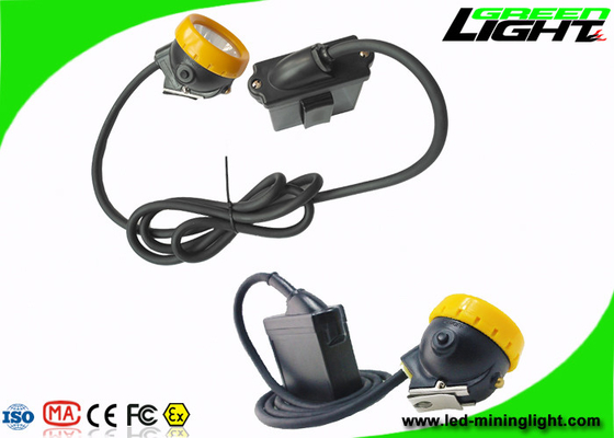 IP68 Led Miners Cap Lamp 10000lux 7.8Ah Baterai Li - Ion Dengan Tutup Tombol Silicon