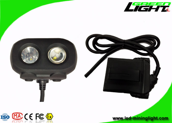 Dual Beam OLED 15000lux Mining Hard Hat Headlamp Double Shot Moulding IP68