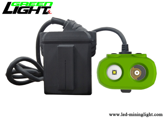 15000lux Brightness LED Miners Cap Lamp Bahan TPV 10.4Ah Paket Baterai Panasonic