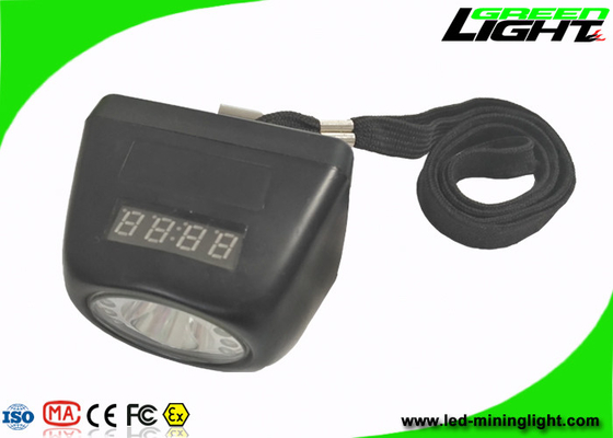 Lampu Tutup Pertambangan Warna Hitam 8000lux Headlamp Kecerahan Tinggi Dengan Layar Digital