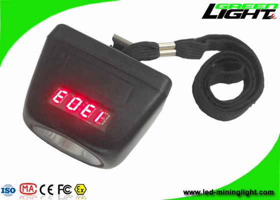 Layar Digital Lampu Depan Penambangan LED Bawah Tanah 8000lux IP68 Dengan Tali Pengaman