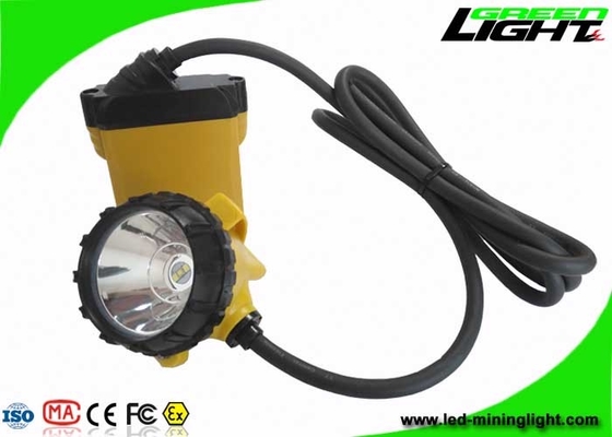 3W Cree LED Mining Hard Hat Lights 25000Lux Empat Tingkat Pencahayaan Dengan Peringatan Daya Rendah