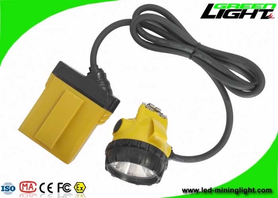 3W Cree LED Mining Hard Hat Lights 25000Lux Empat Tingkat Pencahayaan Dengan Peringatan Daya Rendah