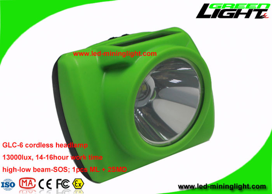 Lampu Penambang Batubara LED Tanpa Kabel Lampu Depan Daya Tinggi Tahan Air Dengan Baterai Li-Ion