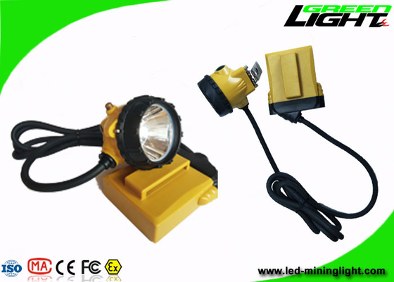GL12-A 25000lux Mining Hard Hat Headlamp IP68 Waterproof 10.4Ah Peringatan Daya Rendah