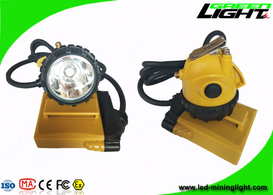 GL12-A 25000lux Mining Hard Hat Headlamp IP68 Waterproof 10.4Ah Peringatan Daya Rendah