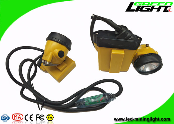 Pencegahan Ledakan LED Headlamp Miners 10.4Ah 25000lux Cable Flashing Light
