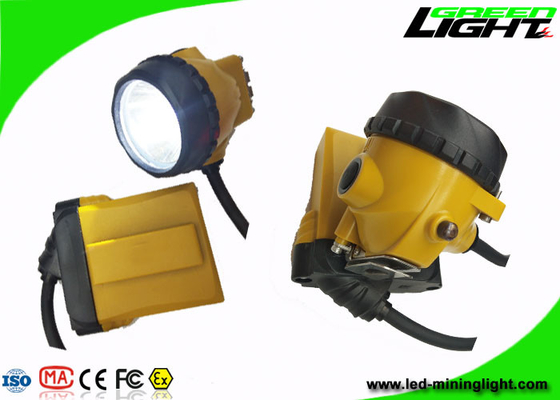 Pencegahan Ledakan LED Headlamp Miners 10.4Ah 25000lux Cable Flashing Light