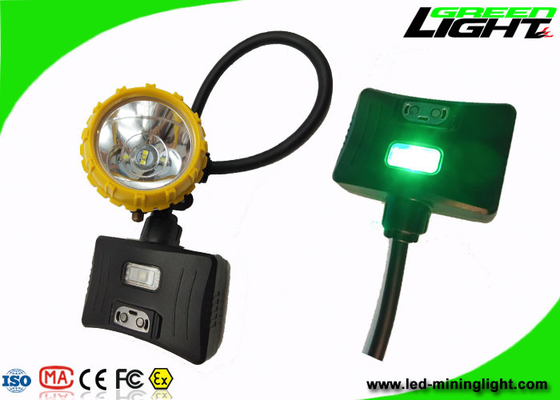 High Beam Mining Head Light 6.8Ah Baterai SOS 15000lux Dengan Aluminium Lighting Cup