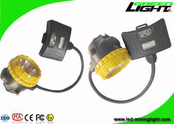High Beam Mining Head Light 6.8Ah Baterai SOS 15000lux Dengan Aluminium Lighting Cup