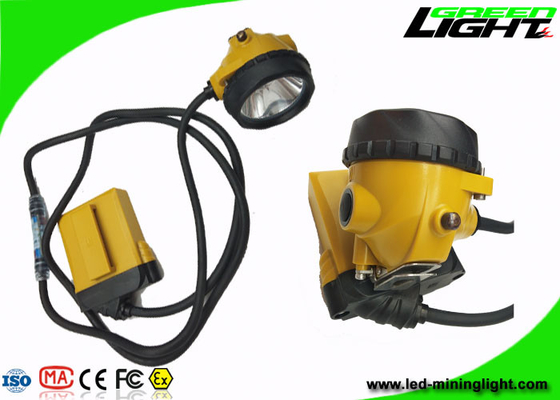 IP68 Waterproof Led Coal Miners Lamp 25000lux 10.4Ah Baterai Warna Disesuaikan