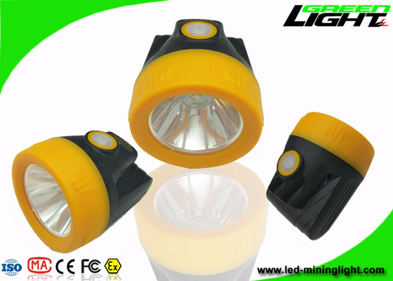 Anti Explosive 10000lux Miners Cap Lamps Cordless 1.1W Mendukung Pengisian USB