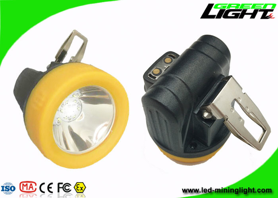 Pengisian Magnetik 10000lux Underground Miner Cap Lamp Ukuran Kecil Baterai IP68 3.8Ah