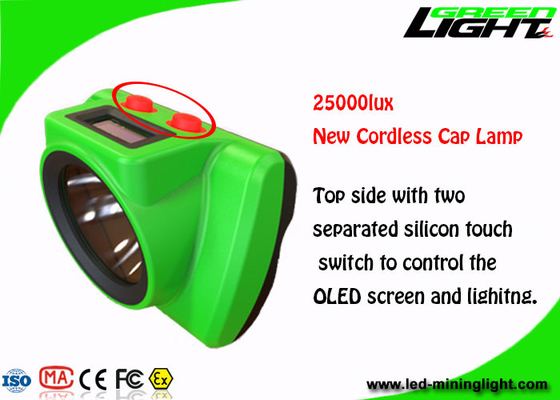 Headlamp Topi Keras Tanpa Kabel Ukuran Kecil IP68 25000lux Kecerahan Tinggi GLC-6S