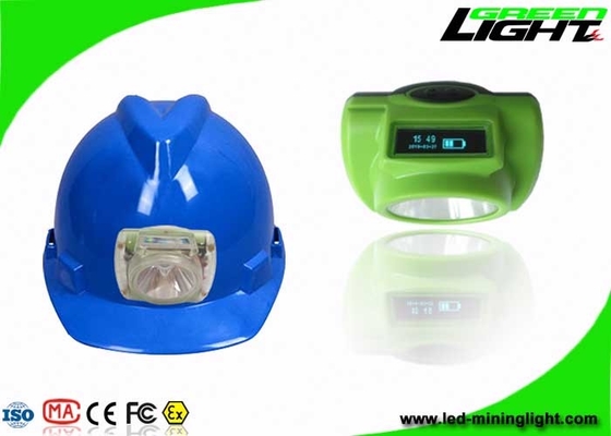 Lampu Pertambangan Tanpa Kabel Bawah Tanah CREE LED 13000lux OLED Screen Dengan Fungsi Peringatan Daya Rendah