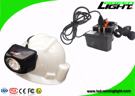 Lampu LED Miners Cap Ukuran Kecil 8000LUX 221lum Kecerahan Dengan Layar Digital