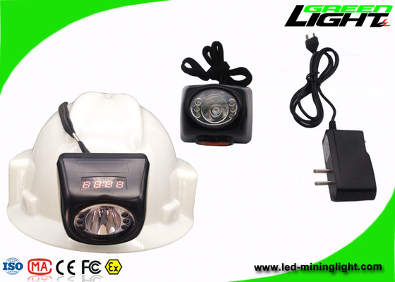 Lampu LED Miners Cap Ukuran Kecil 8000LUX 221lum Kecerahan Dengan Layar Digital