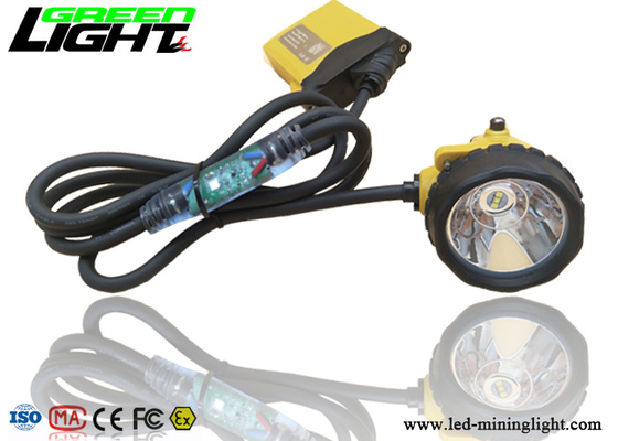 IP68 LED Miners Cap Lamp 25000lux 10.4Ah SAMSUNG Battery Pack 800mA 4 Mode Cahaya