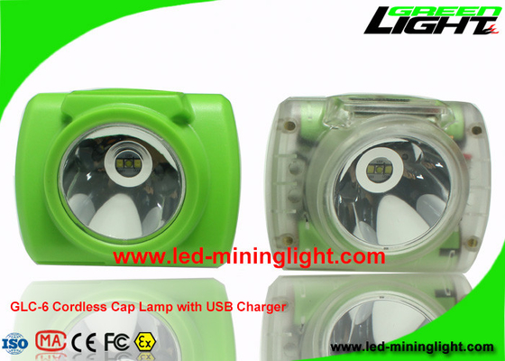 Dual High Low Beam Cordless Miners Cap Light Waterproof Dengan Tampilan Kapasitas Baterai Digital