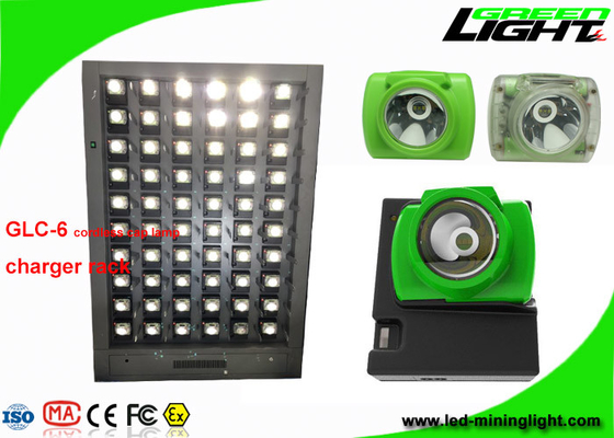 GLC-6 Satu Sisi 60 Unit Penambang Cap Lampu LED Tanpa Kabel Stasiun Pengisian 110V-240V