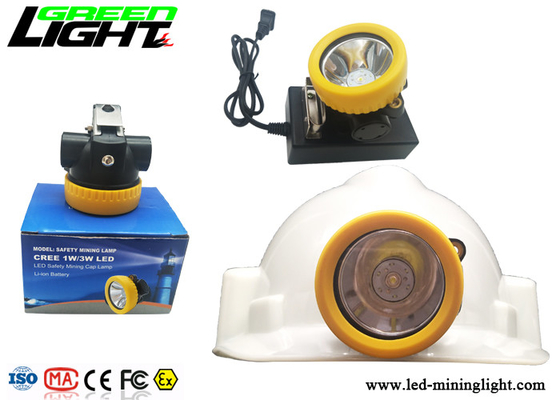 Lampu LED Miners Cap Ringan Ukuran Kecil Kapasitas Baterai 5000lux 2.2Ah