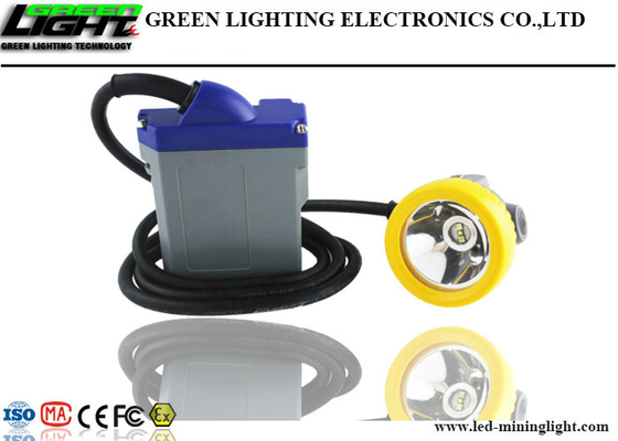 CREE Chips LED Miners Cap Lamp 15000lux Mengadopsi Baterai Lithium Isi Ulang 6.6Ah