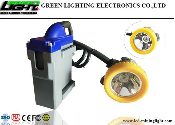 CREE Chips LED Miners Cap Lamp 15000lux Mengadopsi Baterai Lithium Isi Ulang 6.6Ah