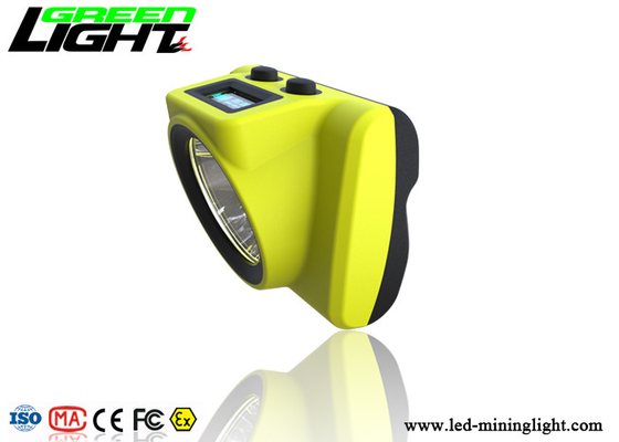 Lampu Topi Batubara Penambang Batubara Bawah Tanah 18000lux Batubara Rendah Indikasi Layar Led