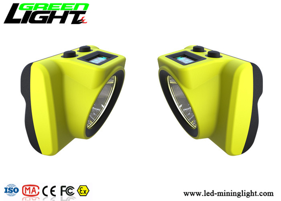 18000lux LED Miners Cap Lamp 6800mA ABS Fungsi Peringatan Bahan Pengisian USB