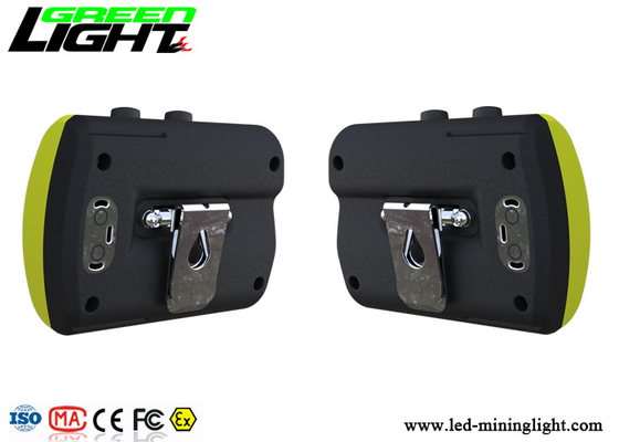 18000lux LED Miners Cap Lamp 6800mA ABS Fungsi Peringatan Bahan Pengisian USB
