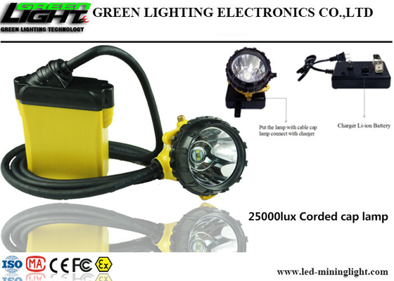 Empat Mode Pencahayaan Lampu Tambang Tanpa Kabel 25000lux Kecerahan Tinggi 10.4Ah Baterai SAMSUNG