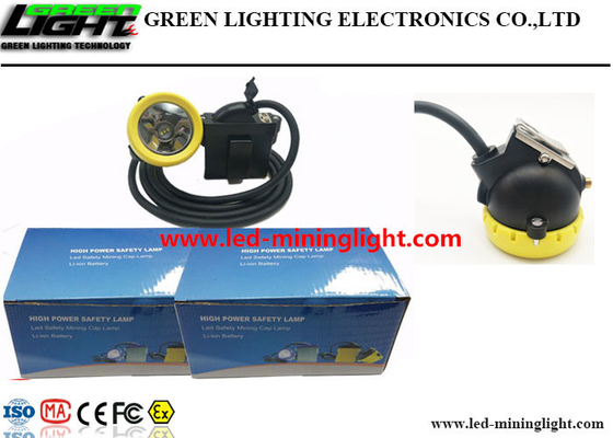 Lampu Tutup Penambang LED Ringan 10000lux 7.8Ah Lithium Ion Dengan Tutup Tombol Silikon