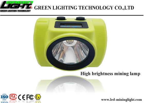 18000lux High Brightness LED Miners Cap Lamp Layar OLED Untuk Tampilan Kapasitas Baterai