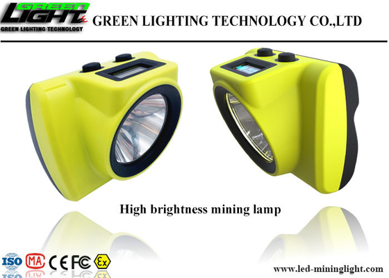 18000lux High Brightness LED Miners Cap Lamp Layar OLED Untuk Tampilan Kapasitas Baterai