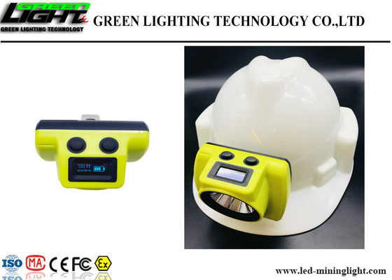Hard Hats LED Miners Cap Lamp IP68 6.8Ah Kapasitas Baterai Dengan Layar OLED