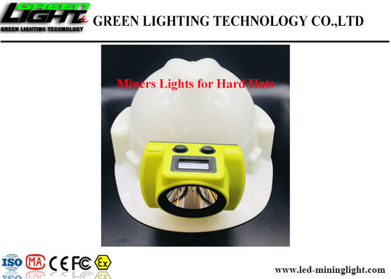 Hard Hats LED Miners Cap Lamp IP68 6.8Ah Kapasitas Baterai Dengan Layar OLED