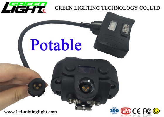 Double Lighting LED Miners Cap Lamp 10000lux 6.8Ah Baterai Dengan Layar OLED Besar