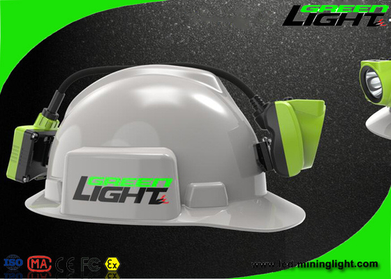 Layar Oled Led Headlamp Mining Lampu Topi Keras Baterai Lithium 6.8Ah 18000lux