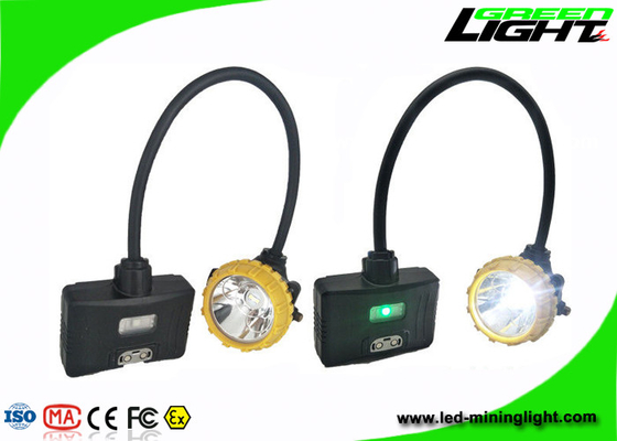 Lampu Cap Pertambangan Balok Tinggi 6.8Ah Baterai Panasonic SOS Dengan Lampu Peringatan Belakang