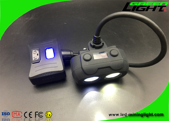 Dual Beam Rechargeable LED Headlamp IP68 Waterproof Light Dengan Cree Led 15000lux