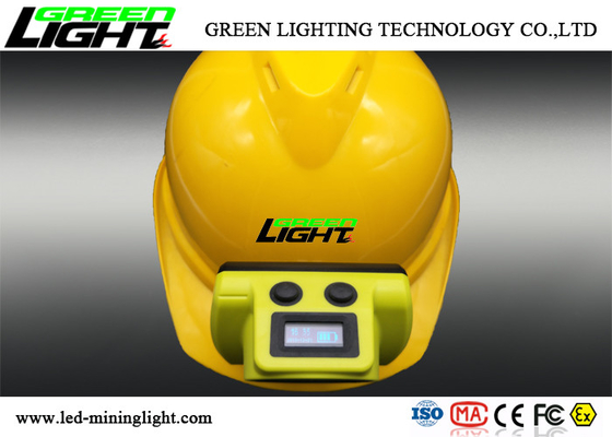 Layar OLED Cordless Miners Cap Lamp 18650 6800mA Baterai Capacit Mendukung Pengisian USB