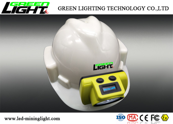 385lum CREE LED Miners Cap Lamp Bahan ABS Bahan 6800mA Kapasitas Baterai Kecerahan Tinggi