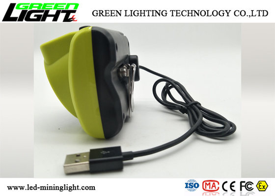 385lum CREE LED Miners Cap Lamp Bahan ABS Bahan 6800mA Kapasitas Baterai Kecerahan Tinggi
