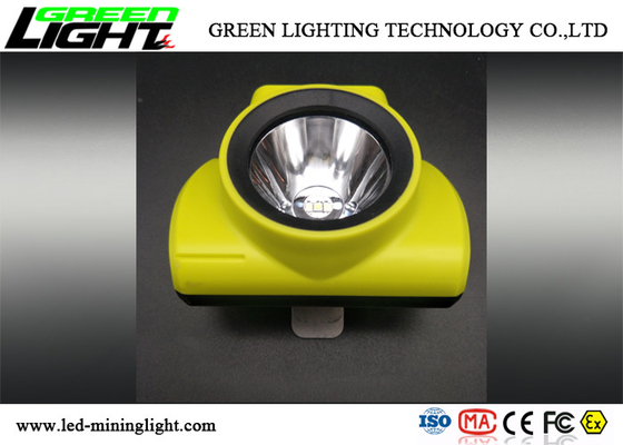 Safety LED Miners Cap Lamp 18000lux 385lum IP68 Material Shell Tahan Benturan
