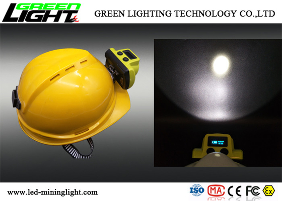 Safety LED Miners Cap Lamp 18000lux 385lum IP68 Material Shell Tahan Benturan