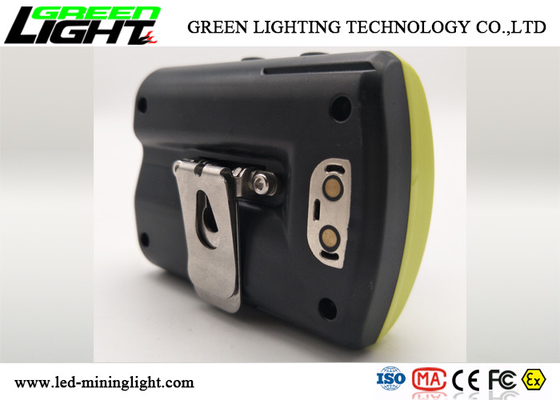 Safety LED Miners Cap Lamp 18000lux 385lum IP68 Material Shell Tahan Benturan