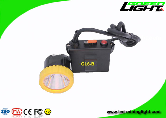Aluminium Cup Rechargeable Led Headlamp, Lampu Penambangan Batubara Luar Ruang 11.2Ah Untuk Berburu